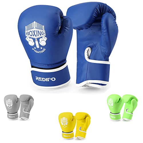 Kids Boxing Gloves, Sponge Foam Training Sparring Gloves Thai Kick Boxing for Kid and Youth, Suitable for Boys and Girls Age 3 to 9 Years - color: navy, size: 4oz