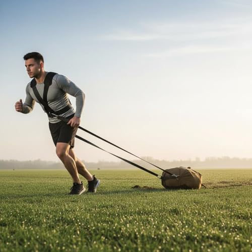 Generic Speed Training Sled Harness Resistance Training Harness Design Fitness Equipment for Outdoor, Black, Standard Version