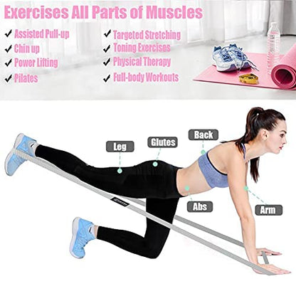 Long Resistance Bands, Fabric Resistance Bands Stretch Bands for Exercise Bands Resistance Bands Set Elastic Resistance Bands for Working Out Women Resistance Bands for Physical Therapy