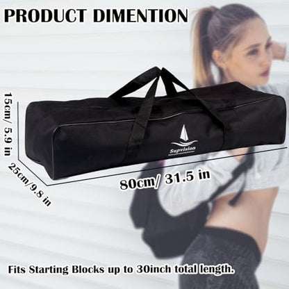 31.5in Foldable Duffle Bag Fits Starting Blocks with an Overall Length of Less Than 30 Inches Extra Large Travel DuffelTote GymBag with Zippers and Handles Sports Oxford Cloth Bags - style: 31.5in for Starting Blocks