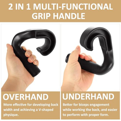 4 Pcs Neutral Grip Pull up Handles, 2 Pcs 45° Cross Grips Pull up Bar, 2 Pcs Angles 90 Grips, Black Non-Slip Ergonomic Exercise Machine Attachments for Grip Strength