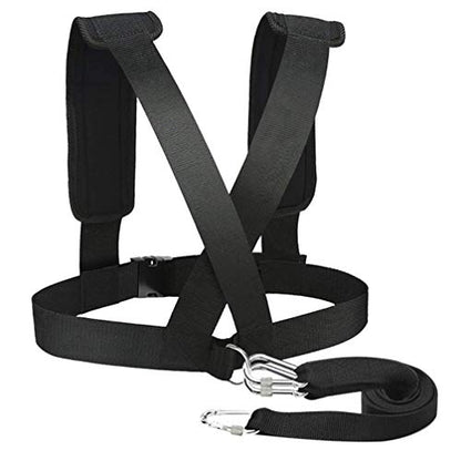 INOOMP Harness Trainer Power Sled Workout Harness Tire Pulling Harness Physical Training Resistance Rope Kit for Improving Stamina Agility Strength