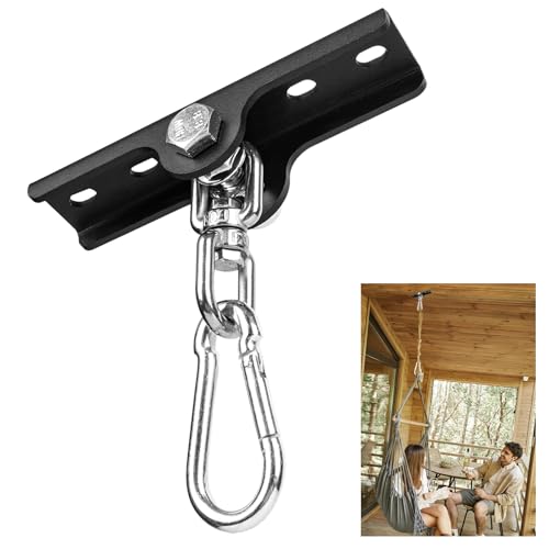 Metal 360°Swivel Swing Hangers,Heavy Duty Swing Suspension Hook,400 lbs Capacity Playground Gym Boxing Bag Hammock Chair Yoga Porch Swing Mount