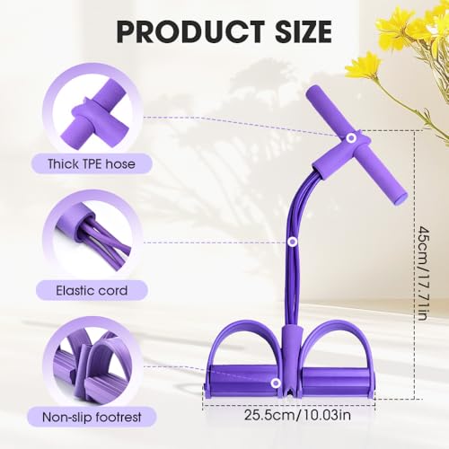 Multifunction Tension Rope, 2026 New Elastic Yoga Resistance Band, Pedal Resistance Bands with Handles, Exercise Bands Stretching Bands for Arm and Leg Workouts