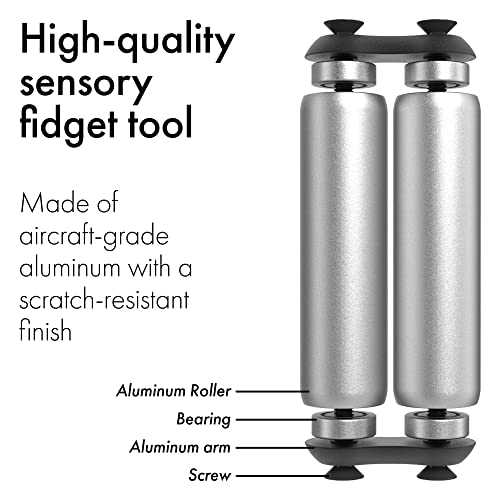 ONO Roller - Handheld Fidget Toy for Adults | Help Relieve Stress, Anxiety, Tension | Promotes Focus, Clarity | Compact, Portable Design (Grey, Full Size - Aluminum) - size: Full Size, style: Aluminum - Grey