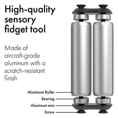 ONO Roller - Handheld Fidget Toy for Adults | Help Relieve Stress, Anxiety, Tension | Promotes Focus, Clarity | Compact, Portable Design (Grey, Full Size - Aluminum) - size: Full Size, style: Aluminum - Grey