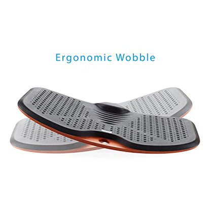 Seville Classics airLIFT Premium Anti Fatigue Wooden Balance Wobble Board Mat w/Massage Points, for Office Standing Desk, Home, Exercise, Therapy, Sports Training, Black, 25"W x 13"D - size: 25"