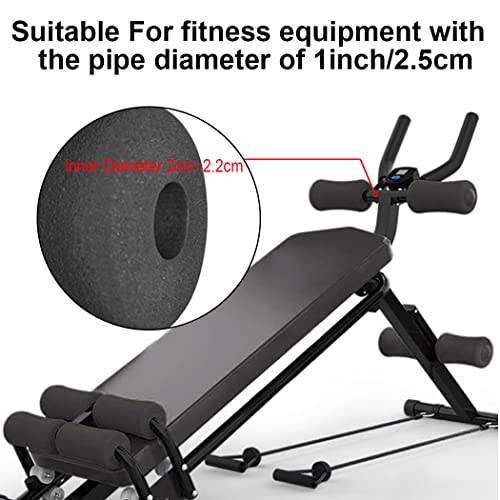 Foam Foot Pads Rollers Two Pair for Home Gym Exercise Machines Equipments Replacements with 1 Inch(2.5cm) Rod (Foam 5.71" X 2.95" Od X 0.87" Id) - color: Foam 5.71" X 2.95" Od X 0.87" Id