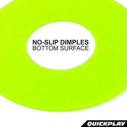 QUICKPLAY PRO Quick-Pick Flat Markers The Original Flat Field Cone Easy Carry Neon Green Spot Markers (Set of 10)