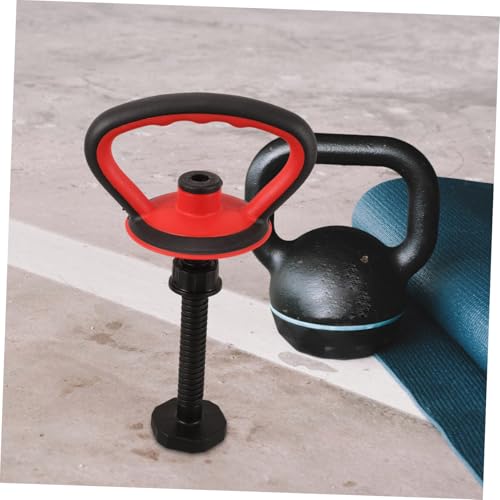 Adjustable Kettlebell Handle Kit with Anti Slip Grip and Stable Base Nut Attachment for Home Gym Strength Training and Weightlifting Converter