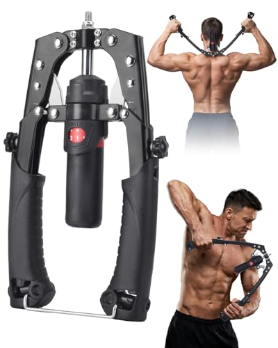 Abahub Twister Arm Exerciser, Hydraulic Power Chest Expander Max 440 LBS - color: Black, size: No Wheels