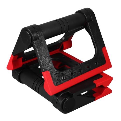 1 Pair Rotatable Push-up Bars for Floor Fitness Equipment Strength Training Stand for Men Women Home Workout (red)
