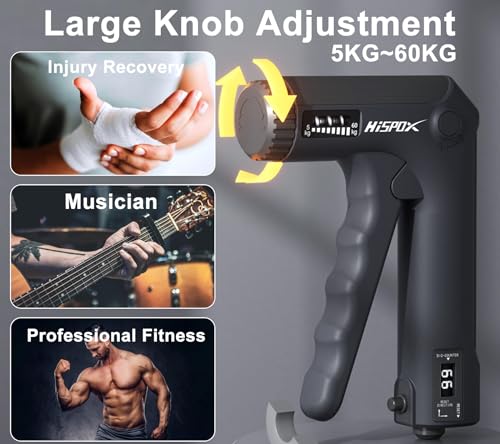 Grip Strength Trainer with Finger Exerciser, Adjustable Resistance, Forearm Strengthener Hand Gripper with Counting,Black