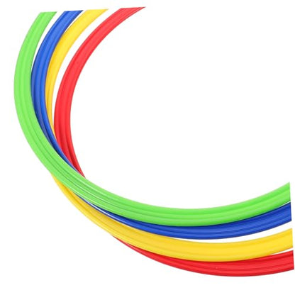 Abaodam 4pcs Enhanced Agility Training Plastic Football Training Rings Jumping Rings for Speed Coordination Drills