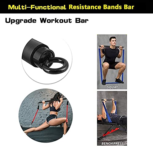 OYINDIZ Resistance Band Bar 38Inch Strength Power Training Heavy Duty Lifting Squat Fitness Equipment for Physical Exercise