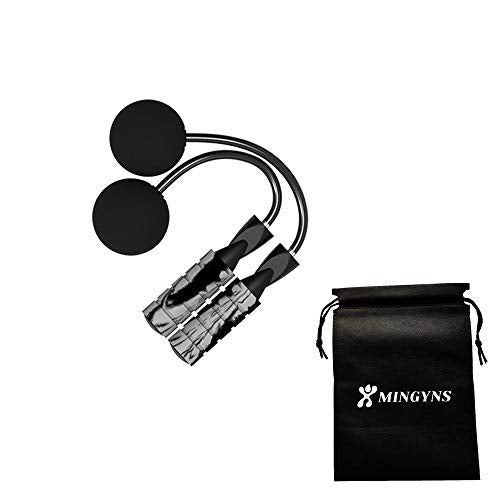 Ropeless Jump Rope,Cordless Jump Rope with weighted Bulk/Balls,Wireless indoor/outdoor Skipping Rope for Weight Loss Fitness Boxing Training WOD MMA - color: Grey