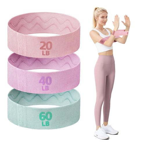 Resistance Bands Set, 3 Levels Non-Slip Workout Bands for Glutes & Legs, Walking pad Treadmill