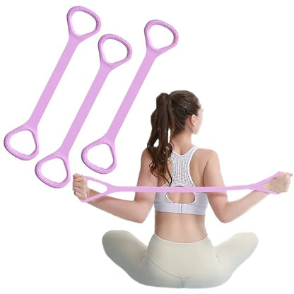 Figure 8 Fitness Resistance Bands, Elastic Bands with Handles for Working Out,Arm|Back|Shoulder Training Elastic Ropes,Exercise Equipment for Physical Therapy Stretching Yoga Pilates