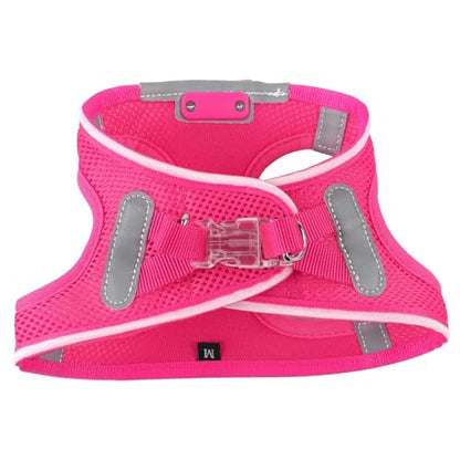 Light Up Dog Harness, Rechargeable LED Dog Harness for Small Medium Dogs - color: Pink, size: S