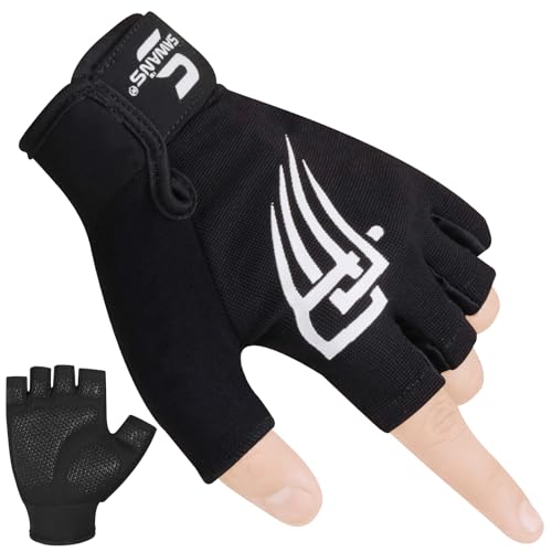 SAWANS Weight Lifting Workout Gloves Lightweight Breathable Padded Palm Protection Gym Gloves Non-Slip Silicone Grip for Men and Women Exercise Fitness Training Pull-ups Deadlifting