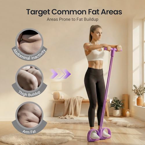 Multifunction Tension Rope, 2026 New Elastic Yoga Resistance Band, Pedal Resistance Bands with Handles, Exercise Bands Stretching Bands for Arm and Leg Workouts - color: Blue