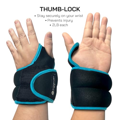 Pair of Wrist Weights With Hole for Thumb, Great for Running & All Kind of Cardio Exercises