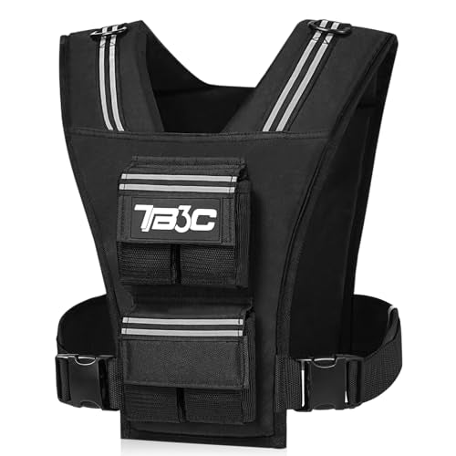 Adjustable Weighted Vest Men and Women 20lbs/ 30lbs/ 40lbs Weights with Reflective Stripe, Weight Vest Woman Workout Vest for Strength Training,Running & Walking