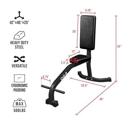 Valor Fitness Upright Stationary Weight Bench – Shoulder Press Bench for Strength Training, Arms, Biceps, Triceps, and Home Gym Workouts - color: DG-2K Black