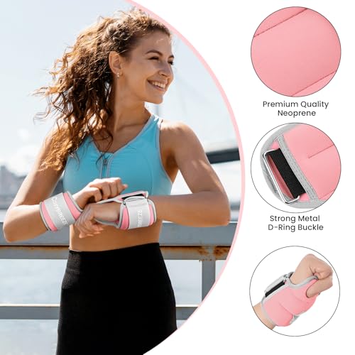 Wrist Weights with Thumb Loops Lock for Women Men Kids 2 3 4 5 6 LBS Set Hand Weights Ankle Weights Weighted Gloves for Running Walking Physical Therapy Yoga Gym Home Workout Strength Training