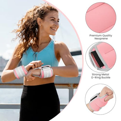 Wrist Weights with Thumb Loops Lock for Women Men Kids 2 3 4 5 6 LBS Set Hand Weights Ankle Weights Weighted Gloves for Running Walking Physical Therapy Yoga Gym Home Workout Strength Training