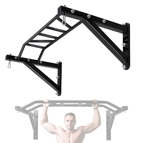 Heavy Duty Wall Mounted Pull Up Bar – Multi-Grip Pull Up Bar Ceiling Mount/Ceiling Mount Pullup bar/Chin Up Bar for Home Gym Workout Standards