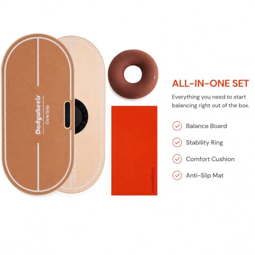 Standing Desk Balance Board - Lightweight & Portable 28"x13" Wobble Board for Active Standing, Improving Balance & Core Strength at Office or Home