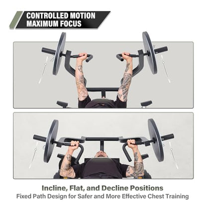 Major Fitness Drone P1 Bench Press Rack with Independent Arms – Adjustable Flat & Incline Bench Press for Chest & AB Workouts – Perfect Home Gym Equipment