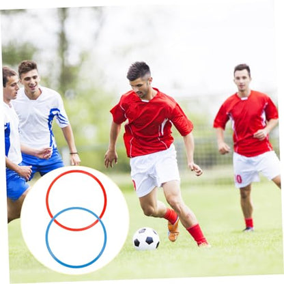 6PCS Agility Training Rings Football Soccer Equipment for Speed and Footwork Drills Material for Soccer Football Basketball Use Random Color