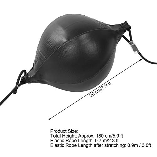 Double End Punching Ball, Punching Ball Inflatable Boxing PU Pear Muay Thai Punch Bag for Punching Exercise and Hand Eye Coordination Training