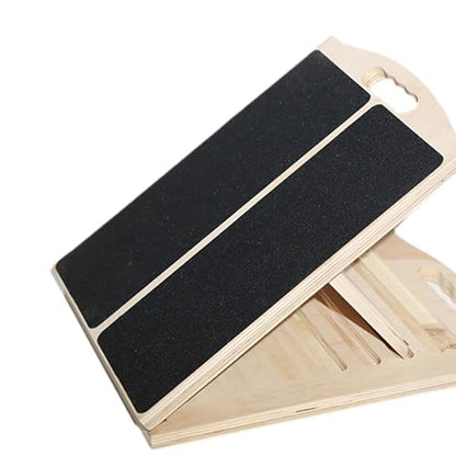 Wooden Slant Board for Calf Stretching Adjustable Stretch Board Foldable Calf Stretcher