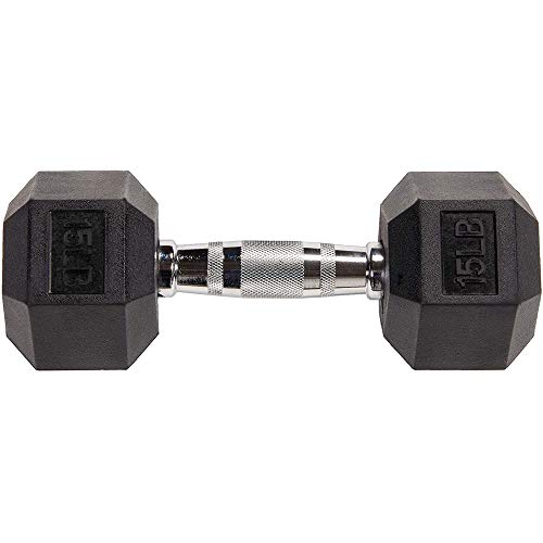 Fitvids Rubber Coated Hex Dumbbell Set with Storage Rack, 100/150/200/550 LB Hand Weight Set with Anti-Slip Grip for Home Gym - size: Dumbbell: 15LBS Pair