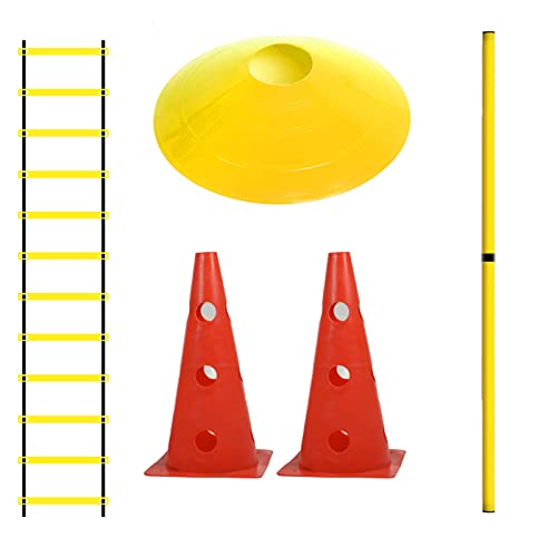 Hurdle Ladder Triangle Marker Cone Pad Disk Hurdle Multifunctional Set