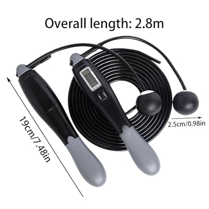 Jumping Rope - Skipping Rope with Counter | Digital Jump Rope with LCD Display | Electronic Counting Skipping Rope | Adjustable Men Jump Rope | Gym Accessories | Cordless Rope for Fitness Exercise