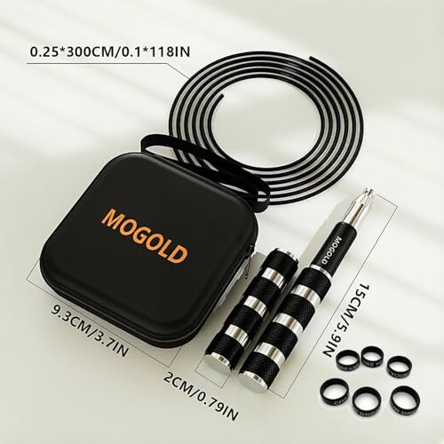 Retractable Jump Rope - No Tool Adjustable, Fits in Pocket, Tangle-Free Steel Cable for Travel & Gym