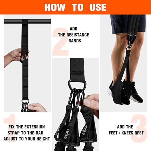 Pull Up Assist Bands Set of 4 Bands 300 Lbs - color: Black
