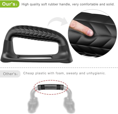 SELEWARE Push Up Bars Pushup Stands Handstand Bars, Soft Rubber Handle Provide Comfy Grip, Fit for Calisthenics, Fitness, Floor strength training, Stable and Sturdy Construction Support 500 lbs