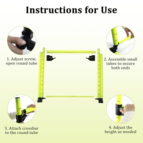 3PCS Adjustable Height Hurdles Training Equipment, Agility Hurdles with Storage Bag, Removable Track Hurdle, Speed Training Equipment for Soccer, Football and Track & Field Sports