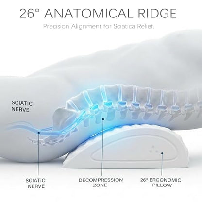 Hot & Cold Therapy FSA Pillow for Sciatica Pain Relief, Ice Massage & Heating Stretching - Lumbar Support Pillow for Back Hip Leg & Knee, Gentle & Even, Long-Lasting & Deep Penetrating