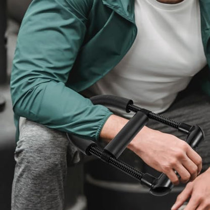Wrist Strengthener Forearm Exerciser Grip Trainer Indoor Fitness Device for Arm Workout Hand Strengthener with Metal Abs Sponge 10.23X5.51X1.18In