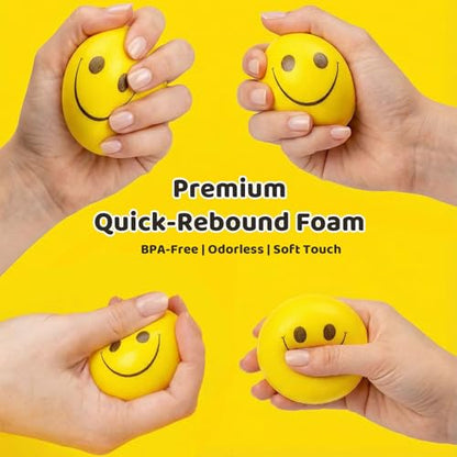 LovesTown 40PCS Stress Balls Bulk for Party Favors, 2 Inch Squeeze Toys for Kids Fidget Toys Stress Relief Gifts for Coworker Classroom Prize Party Supplies Goodie Bag Stuffer