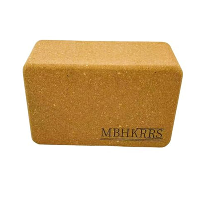 Yoga Block - Fine-Grain Cork Block, Yoga Equipment, Home Gym Accessory, Pilates Tool, Lightweight for Travel, Extra Firm Workout Accessory with Comfortable Edges