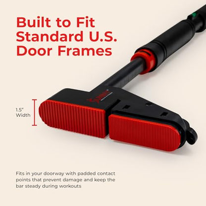 Sunny Health & Fitness Adjustable Doorway Pull Up Bar – Chin Up Bar for Home Gym Training
