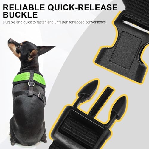 BINGPET Small Dog Harness, No Pull Step-in Puppy Pet Vest, Green - color: Green, size: XS (NECK: 10", CHEST: 10"-14")