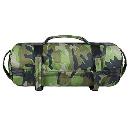 Hzeal Workout Sandbag Fitness Weight Bag Heavy Duty Training Weight Bag Weightlifting Sandbag, 40lbs Adjustable Weight Energy Bag Sand Filled Weights Bag with 4 Inner Bags and Handles (Green)